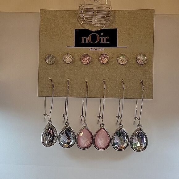 BRAND NEW nOIR 6-PACK  DANGLING DROP EARRINGS - Picture 1 of 12